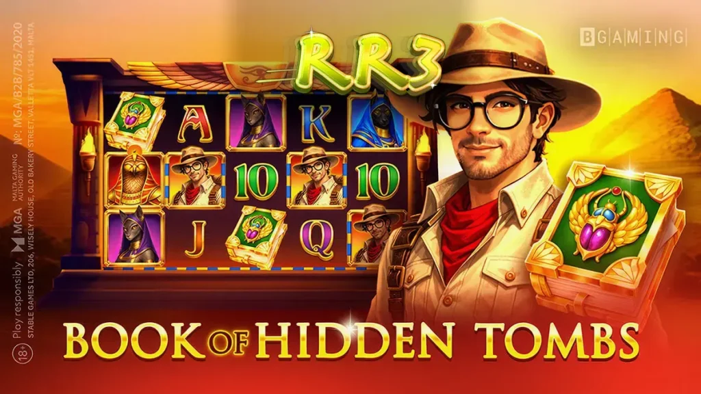 Book of Hidden Tombs سلاٹ گیم کا ایک منظر